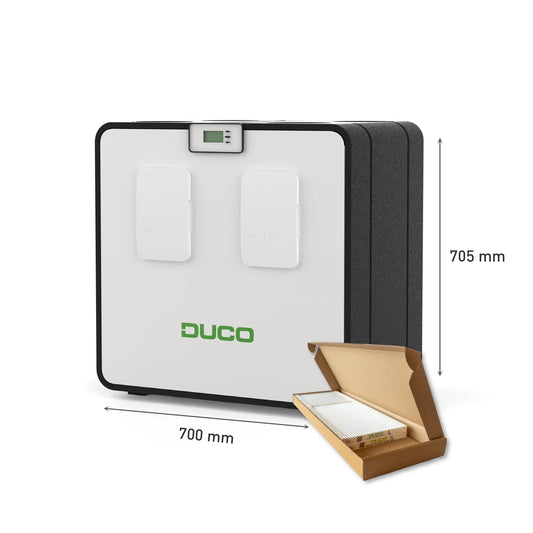 Productshot DucoBox Energy Comfort D325 + filter set in box