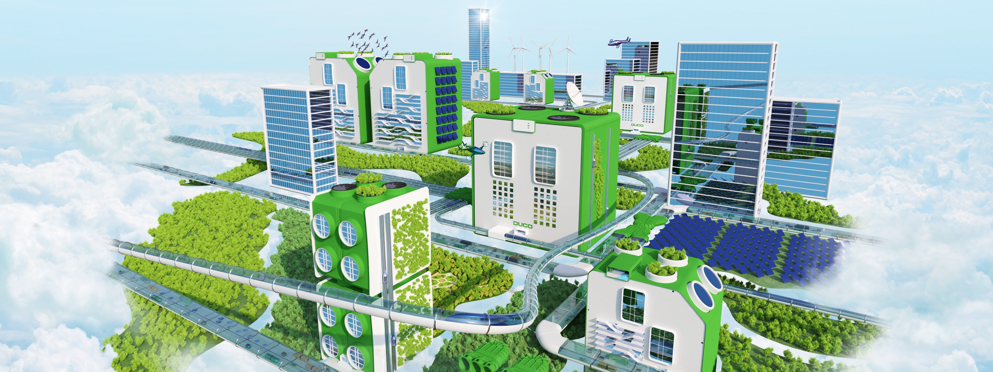 DucoBox city view campagnebeeld The Future is Green